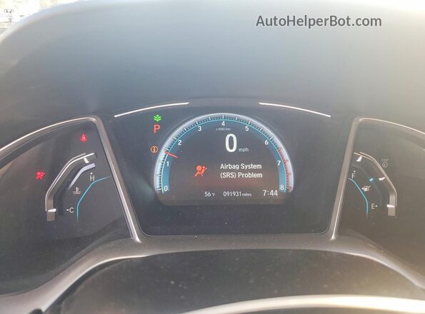 2HGFC1F38HH650308 2017 HONDA CIVIC White Սարքավորումների վահանակի տեսք