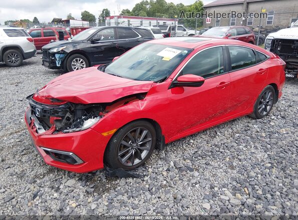 2HGFC1F3XKH650138 2019 HONDA CIVIC Red Vista tres cuartos delantera izquierda