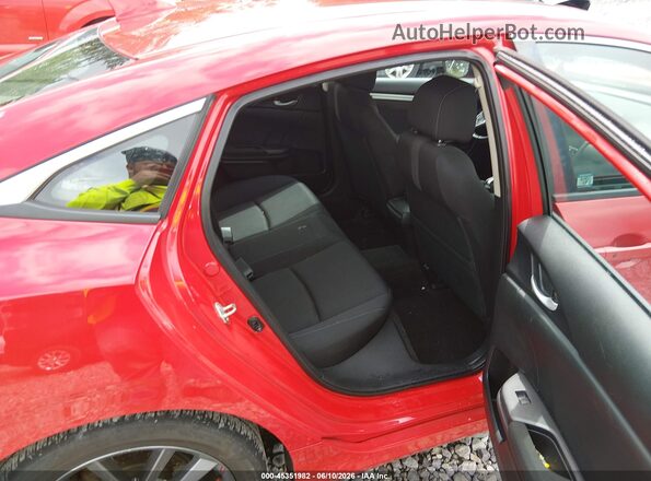 2HGFC1F3XKH650138 2019 HONDA CIVIC Red Vista de la etiqueta del VIN