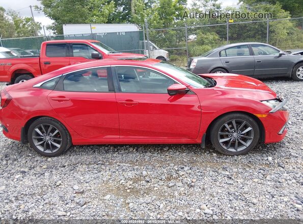 2HGFC1F3XKH650138 2019 HONDA CIVIC Red Vista interior trasera