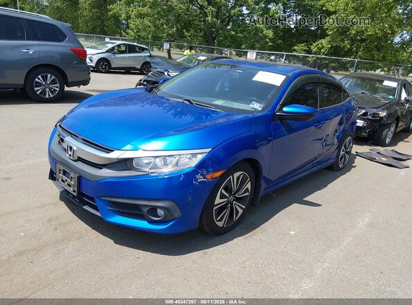 2HGFC1F74HH644203 2017 HONDA CIVIC Blue Передня ліва чверть