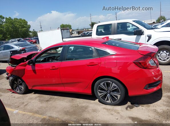 2HGFC1F76HH633722 2017 HONDA CIVIC Red Вид задньої частини салону