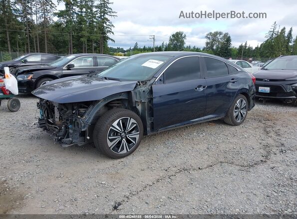 2HGFC1F78HH649999 2017 HONDA CIVIC Gray Առջևի ձախ երեք քառորդ տեսարան