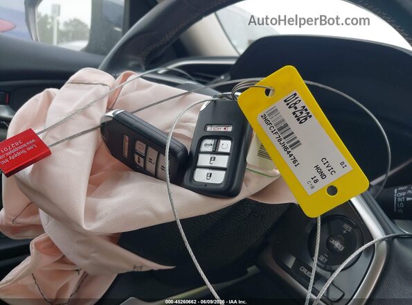 2HGFC1F78JH644761 2018 HONDA CIVIC Gray Widok deski rozdzielczej