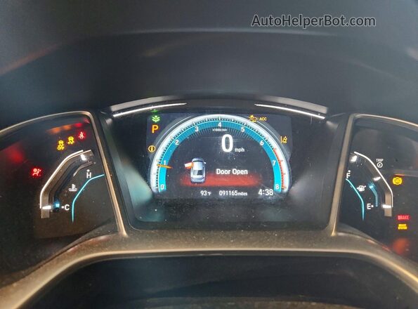 2HGFC1F90GH635062 2016 HONDA CIVIC Gray Вид щитка приладів