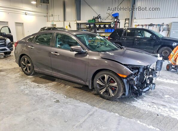2HGFC1F92JH107725 2018 HONDA CIVIC Gray Передня права чверть