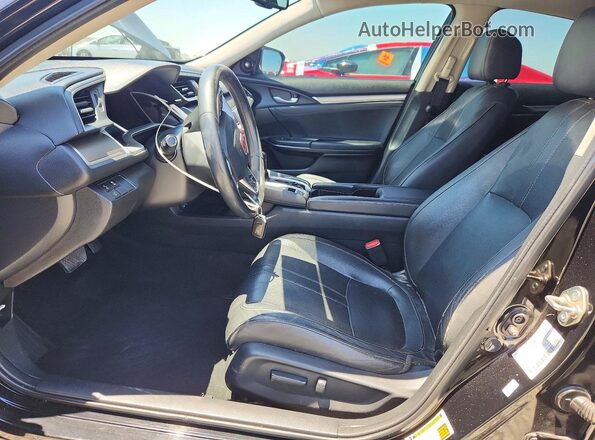 2HGFC1F93GH648470 2016 HONDA CIVIC Black წინა სალონის ხედი