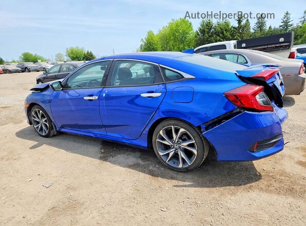 2HGFC1F94KH100485 2019 HONDA CIVIC Blue Trasero izquierdo
