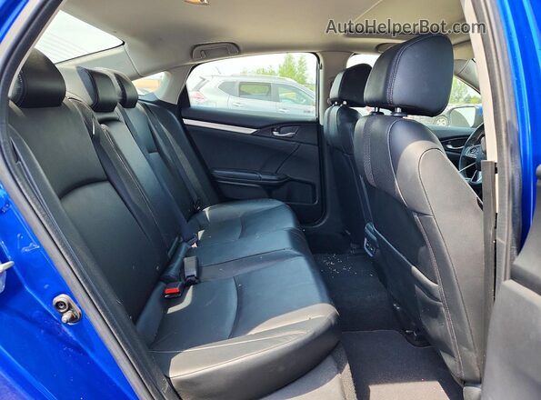 2HGFC1F94KH100485 2019 HONDA CIVIC Blue Vista de los asientos traseros