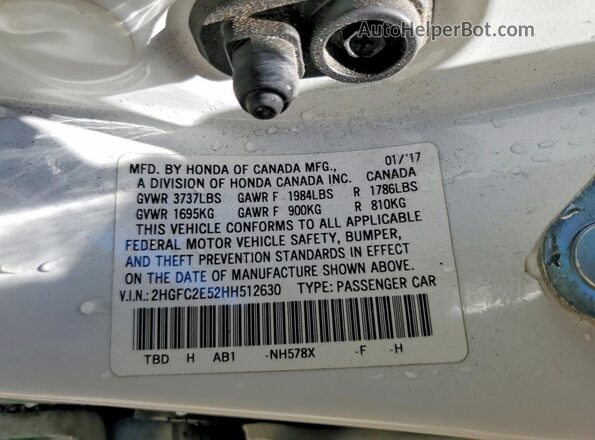 2HGFC2E52HH512630 2017 HONDA CIVIC White 