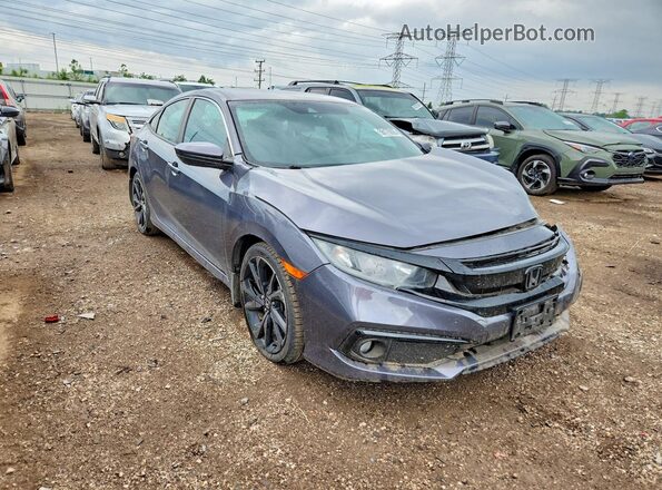 2HGFC2E81KH518310 2019 HONDA CIVIC Gray წინა მარჯვენა