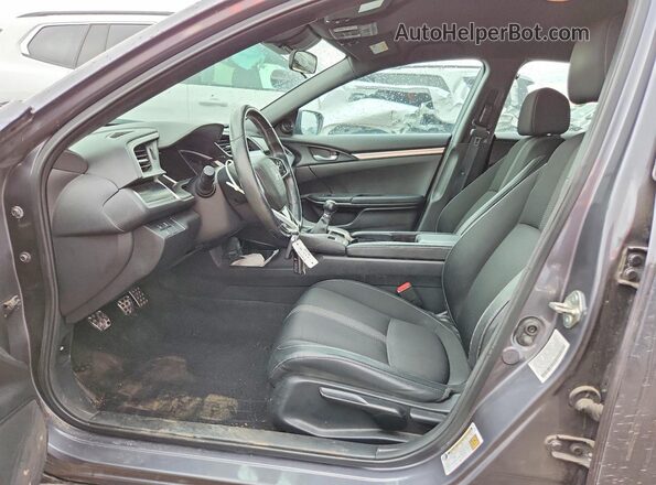 2HGFC2E81KH518310 2019 HONDA CIVIC Gray წინა სალონის ხედი