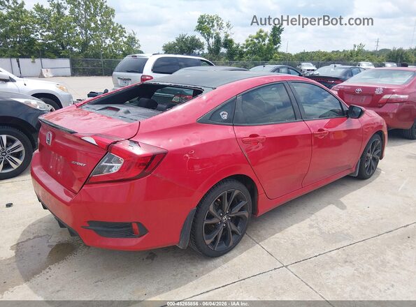 2HGFC2E8XKH509010 2019 HONDA CIVIC Red Trasero derecho