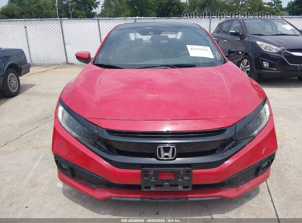 2HGFC2E8XKH509010 2019 HONDA CIVIC Red Vista interior trasera