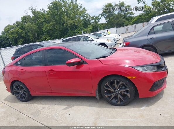 2HGFC2E8XKH509010 2019 HONDA CIVIC Red Vista interior de 360 grados
