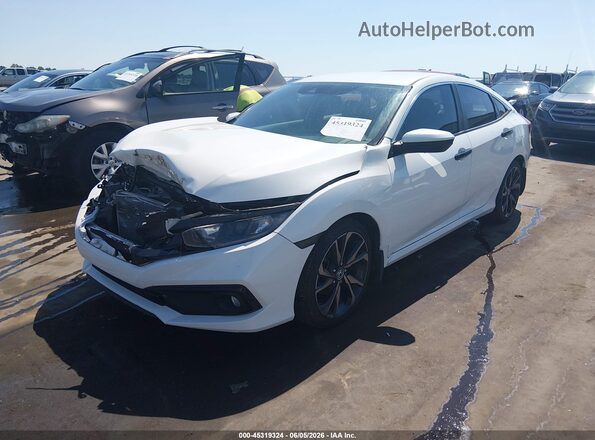 2HGFC2E8XLH520980 2020 HONDA CIVIC White წინა მარცხენა ხედი სამი მეოთხედიდან