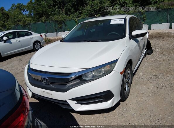 2HGFC2F50GH505849 2016 HONDA CIVIC White Widok zestawu wskaźników