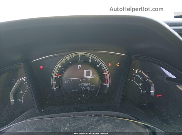 2HGFC2F50GH556073 2016 HONDA CIVIC Gray Rear seats view