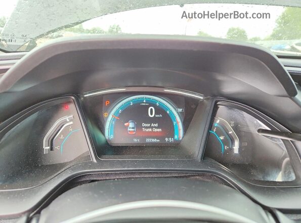 2HGFC2F50HH037932 2017 HONDA CIVIC Black Instrument cluster view