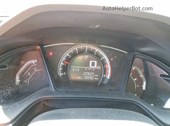2HGFC2F50HH567284 2017 HONDA CIVIC Синий Вид щитка приборов