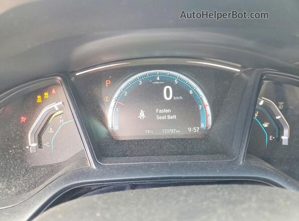 2HGFC2F50JH026211 2018 HONDA CIVIC Silver ხელსაწყოთა პანელის ხედი
