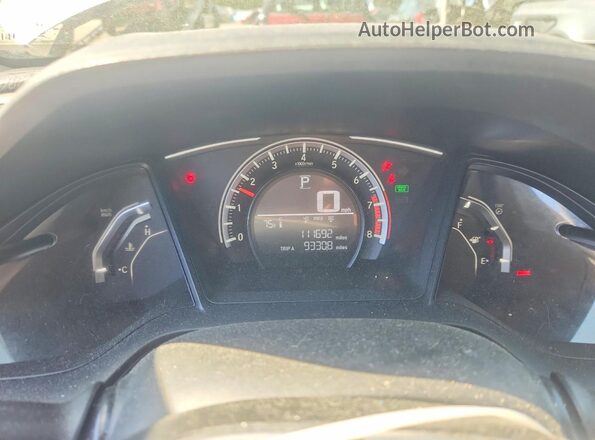 2HGFC2F50JH509777 2018 HONDA CIVIC Серебряный Вид щитка приборов