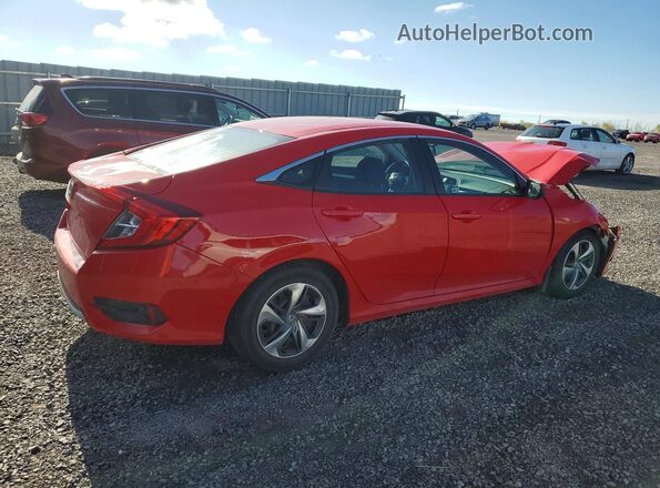 2HGFC2F50KH011290 2019 HONDA CIVIC Красный Задняя правая четверть