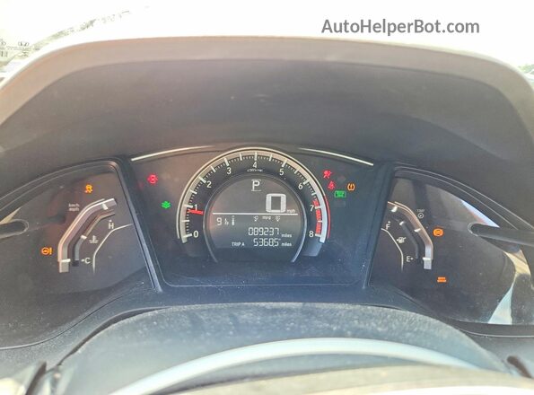 2HGFC2F51GH524488 2016 HONDA CIVIC Black Widok zestawu wskaźników