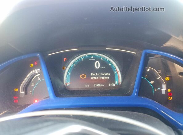 2HGFC2F51HH022095 2017 HONDA CIVIC Blue Instrument cluster view