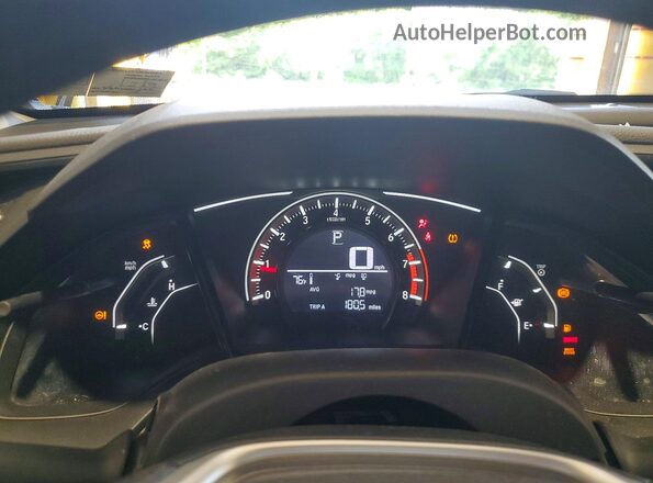 2HGFC2F51HH565883 2017 HONDA CIVIC Gray Вид щитка приладів