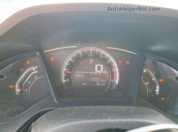 2HGFC2F51HH568881 2017 HONDA CIVIC Blue Вид щитка приладів