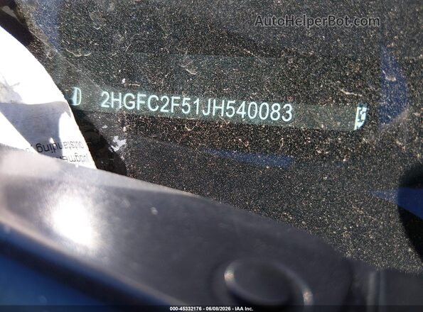 2HGFC2F51JH540083 2018 HONDA CIVIC Silver 