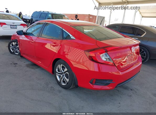 2HGFC2F51JH597643 2018 HONDA CIVIC Red Հետևի ձախ