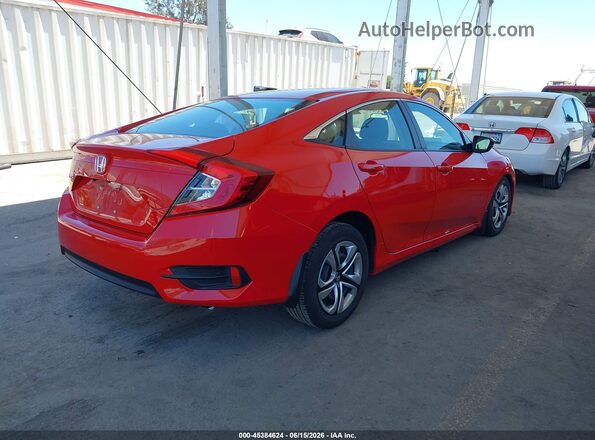 2HGFC2F51JH597643 2018 HONDA CIVIC Red Հետևի աջ