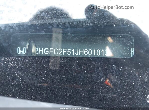 2HGFC2F51JH601013 2018 HONDA CIVIC Red 