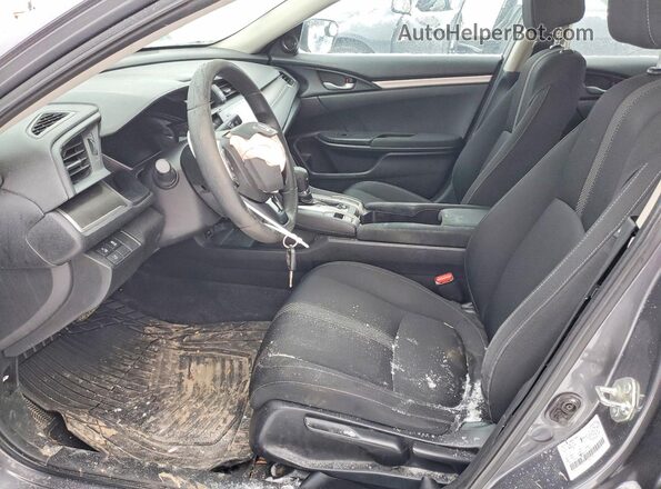 2HGFC2F51KH001500 2019 HONDA CIVIC Gray Вид салону спереду