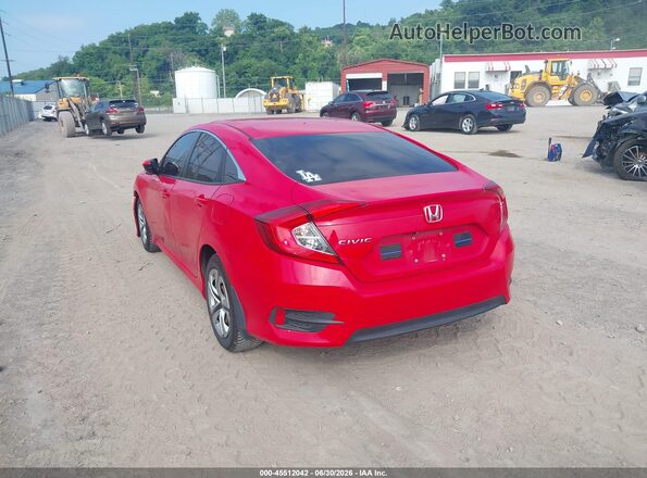 2HGFC2F52GH560268 2016 HONDA CIVIC Red Trasero izquierdo