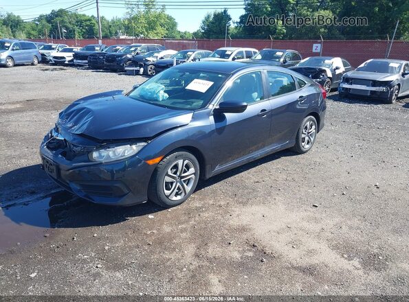2HGFC2F52JH593228 2018 HONDA CIVIC Gray წინა მარცხენა ხედი სამი მეოთხედიდან