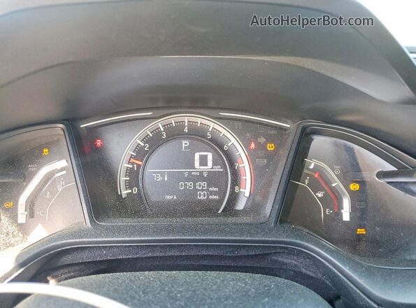 2HGFC2F53HH524204 2017 HONDA CIVIC Gray Instrument cluster view