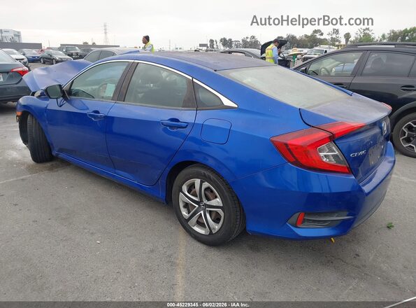 2HGFC2F53JH517159 2018 HONDA CIVIC Blue Trasero izquierdo