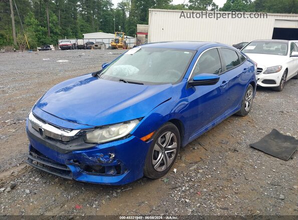 2HGFC2F53JH555586 2018 HONDA CIVIC Blue Առջևի ձախ երեք քառորդ տեսարան