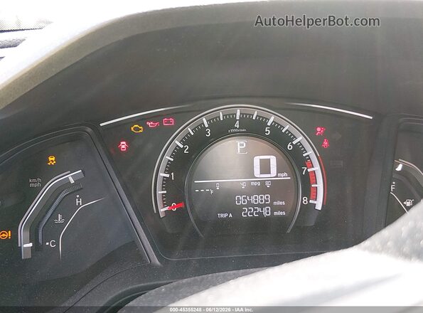 2HGFC2F54GH537512 2016 HONDA CIVIC Gray Widok tylnych siedzeń