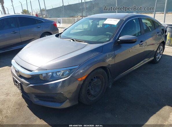 2HGFC2F54GH548543 2016 HONDA CIVIC Gray Передня ліва чверть