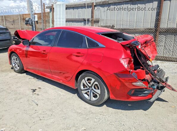 2HGFC2F54GH550888 2016 HONDA CIVIC Красный Задняя левая четверть