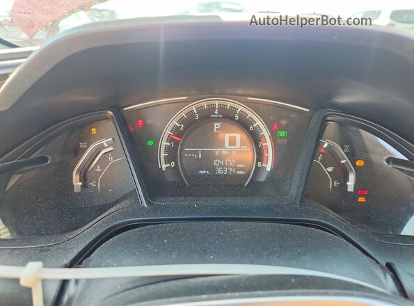 2HGFC2F54HH546759 2017 HONDA CIVIC Red ხელსაწყოთა პანელის ხედი