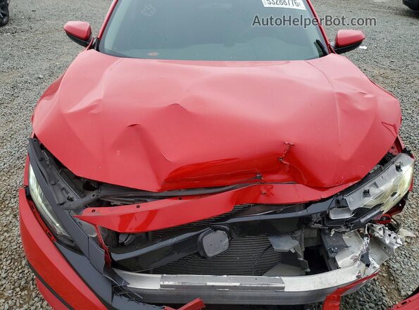 2HGFC2F54JH503271 2018 HONDA CIVIC Red უკანა სალონის ხედი
