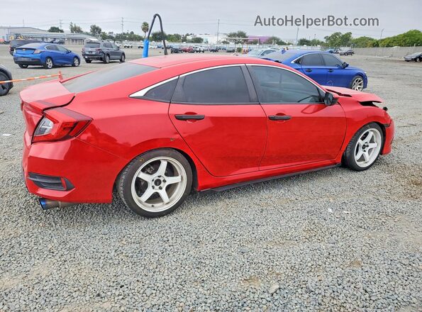 2HGFC2F54JH503271 2018 HONDA CIVIC Red უკანა მარჯვენა