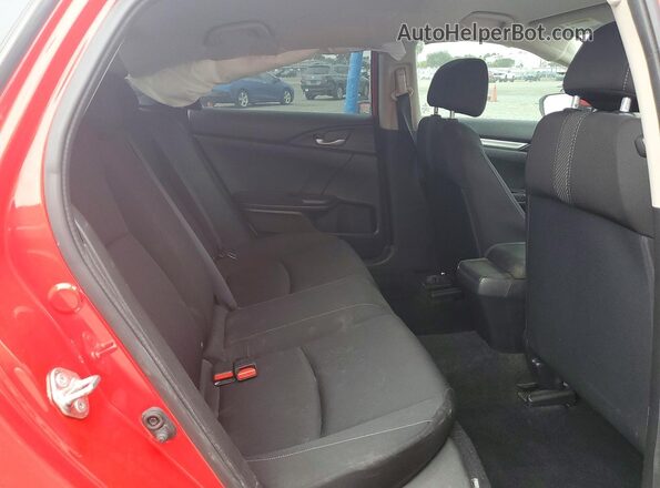 2HGFC2F54JH503271 2018 HONDA CIVIC Red უკანა სავარძლების ხედი