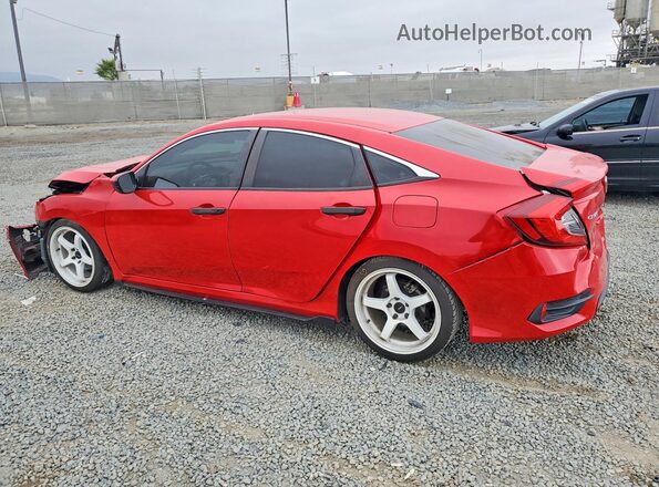 2HGFC2F54JH503271 2018 HONDA CIVIC Red უკანა მარცხენა