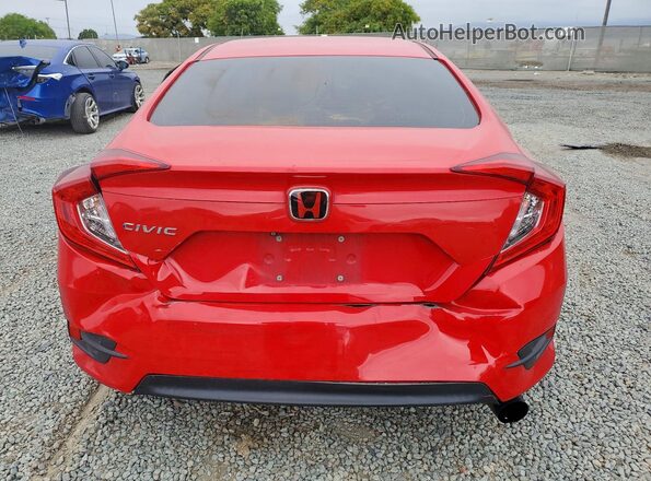 2HGFC2F54JH503271 2018 HONDA CIVIC Red უკანა ხედი